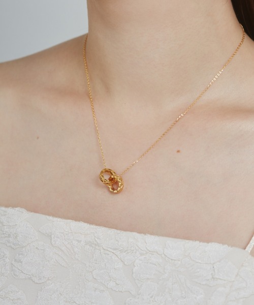 セール】【 金属アレルギー対応 】 ダブルリング ネックレス