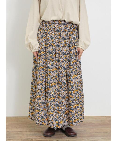 Samansa Mos2（サマンサ モスモス）の「柄アソートタックギャザースカート（スカート・レディース・チャコールグレー/ベージュ/ネイビー/グリーン・F）」の19枚目の写真