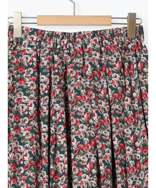 Samansa Mos2（サマンサ モスモス）の「柄アソートタックギャザースカート（スカート・レディース・チャコールグレー/ベージュ/ネイビー/グリーン・F）」の11枚目の写真