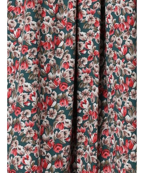 Samansa Mos2（サマンサ モスモス）の「柄アソートタックギャザースカート（スカート・レディース・チャコールグレー/ベージュ/ネイビー/グリーン・F）」の5枚目の写真