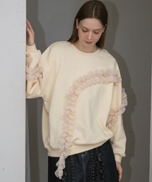 idem | many frill loose sweat / デザインフリルスウェット(スウェット)