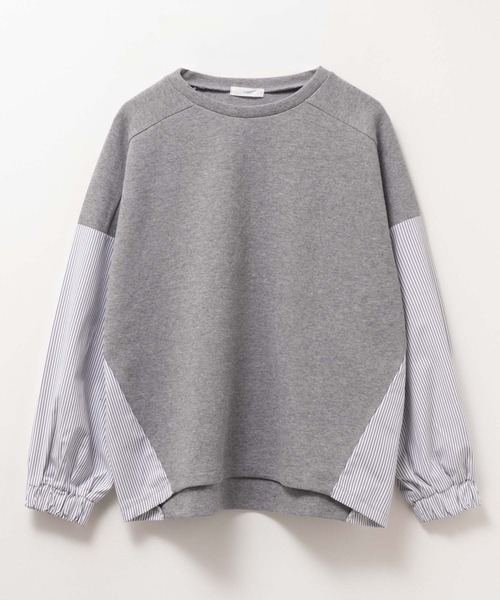 NAVY 異素材切り替え プルオーバー レイヤード風（その他トップス