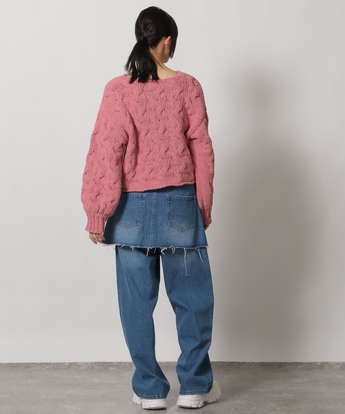 LAKOLE（ラコレ）の「モールケーブルプルオーバー / 149366（ニット/セーター・レディース・ピンク/アイボリー/チャコールグレー・FREE）」の19枚目の写真