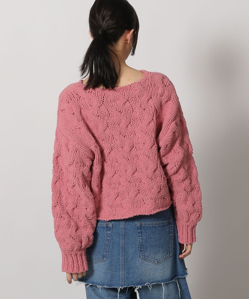 LAKOLE（ラコレ）の「モールケーブルプルオーバー / 149366（ニット/セーター・レディース・ピンク/アイボリー/チャコールグレー・FREE）」の22枚目の写真