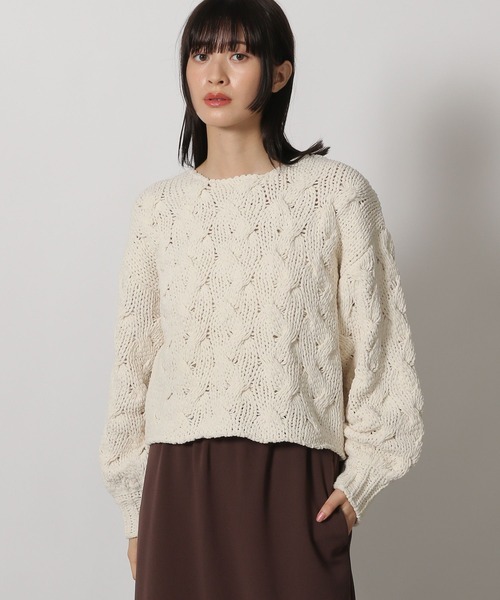 LAKOLE（ラコレ）の「モールケーブルプルオーバー / 149366（ニット/セーター・レディース・ピンク/アイボリー/チャコールグレー・FREE）」の12枚目の写真