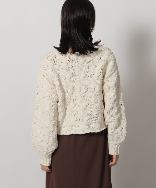 LAKOLE（ラコレ）の「モールケーブルプルオーバー / 149366（ニット/セーター・レディース・ピンク/アイボリー/チャコールグレー・FREE）」の14枚目の写真