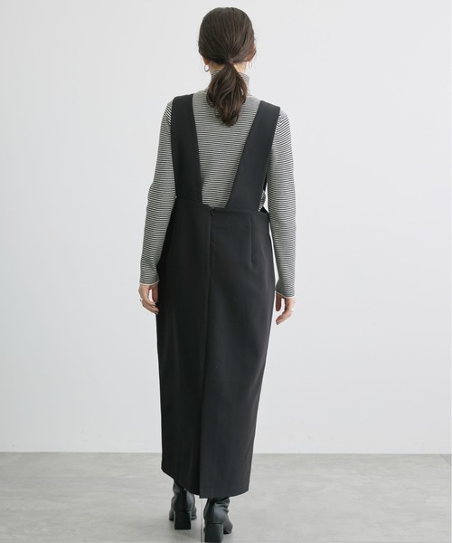 AMERICAN HOLIC（アメリカンホリック）の「イージーケアVネックワンピース（ワンピース・レディース・ブラック/モカ・M/L）」の3枚目の写真