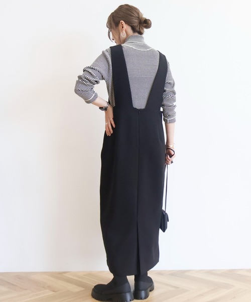 AMERICAN HOLIC（アメリカンホリック）の「イージーケアVネックワンピース（ワンピース・レディース・ブラック/モカ・M/L）」の22枚目の写真