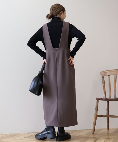 AMERICAN HOLIC（アメリカンホリック）の「イージーケアVネックワンピース（ワンピース・レディース・ブラック/モカ・M/L）」の20枚目の写真