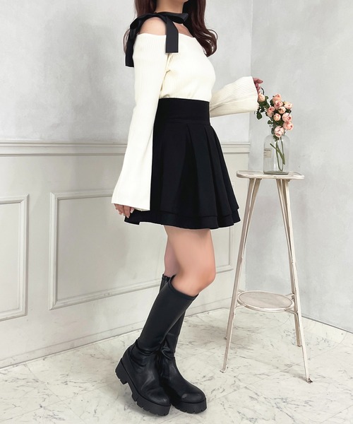 apres jour(アプレジュール)の「ロングスリーブリボンアシメニット【ZOZOTOWN限定アイテム】(ニット/セーター・レディース・ブラック/ブラウン/オフホワイト/ボルドー・フリー/X-LARGE)」の10枚目の写真