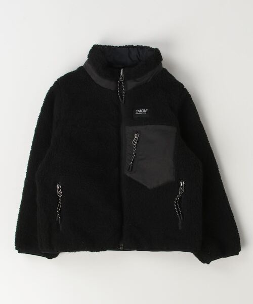 ブラックフリースジャケットTAION　XL TAION / タイオン KIDS DOWN×BOA REVERSIBLE JACKET (TAION-KR102MB