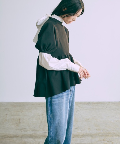 EN NEUME(エンノイム)の「Waist Adjustable Straight Denim(デニムパンツ・レディース・ブルー/サックスブルー・0/1)」の12枚目の写真