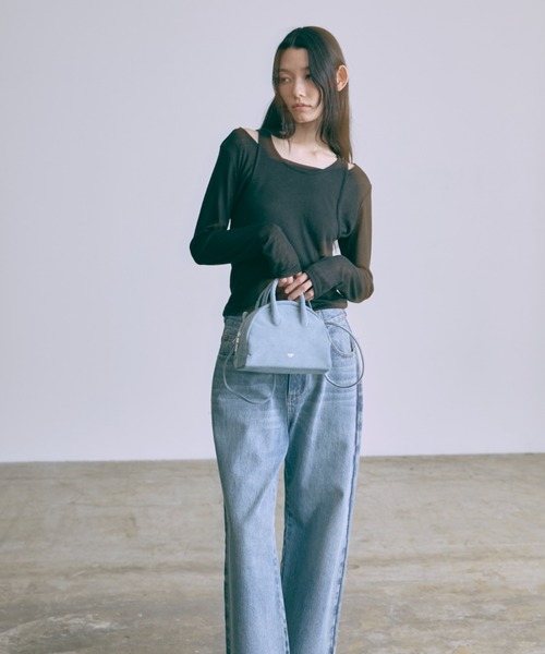 EN NEUME(エンノイム)の「Waist Adjustable Straight Denim(デニムパンツ・レディース・ブルー/サックスブルー・0/1)」の20枚目の写真