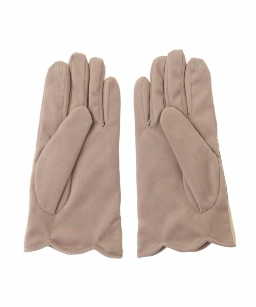 Jocomomola（ホコモモラ）の「犬モチーフスウェード調手袋（手袋・レディース・ベージュ/グリーン・40）」の10枚目の写真