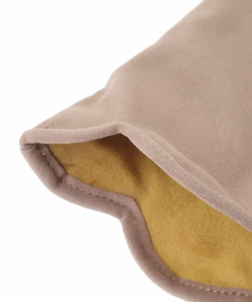 Jocomomola（ホコモモラ）の「犬モチーフスウェード調手袋（手袋・レディース・ベージュ/グリーン・40）」の6枚目の写真