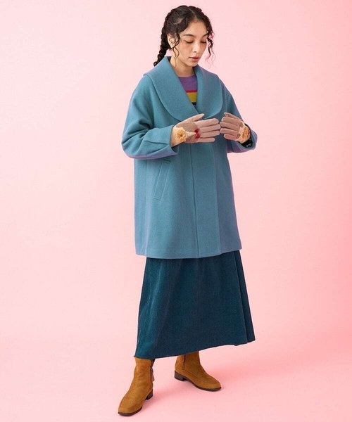 Jocomomola（ホコモモラ）の「犬モチーフスウェード調手袋（手袋・レディース・ベージュ/グリーン・40）」の9枚目の写真