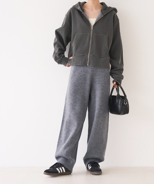 coca(coca)(コカ)の「ルーズワイドニットパンツ(その他パンツ・レディース・グレー/アイボリー・L/M)」の11枚目の写真