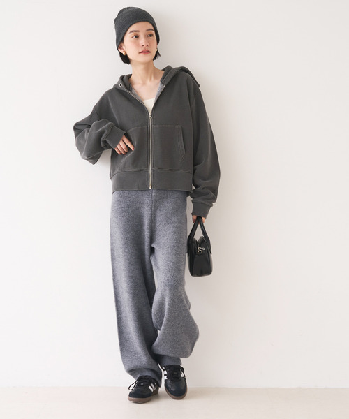 coca(coca)(コカ)の「ルーズワイドニットパンツ(その他パンツ・レディース・グレー/アイボリー・L/M)」の14枚目の写真