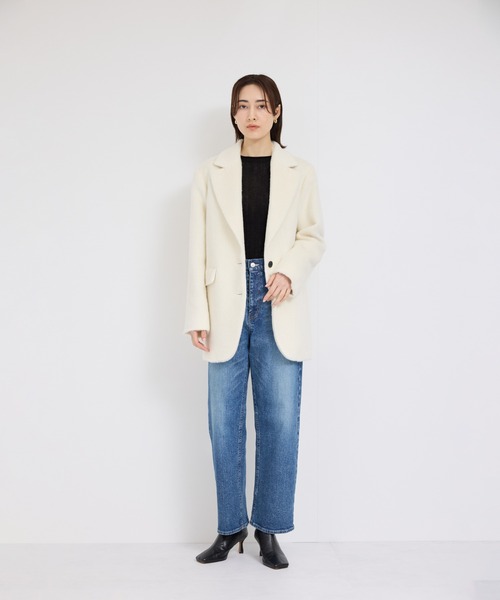 ROPE'（ロペ）の「ランダムリブプルオーバー（ニット/セーター・レディース・ホワイト/イエロー/ブラック・FREE）」の9枚目の写真