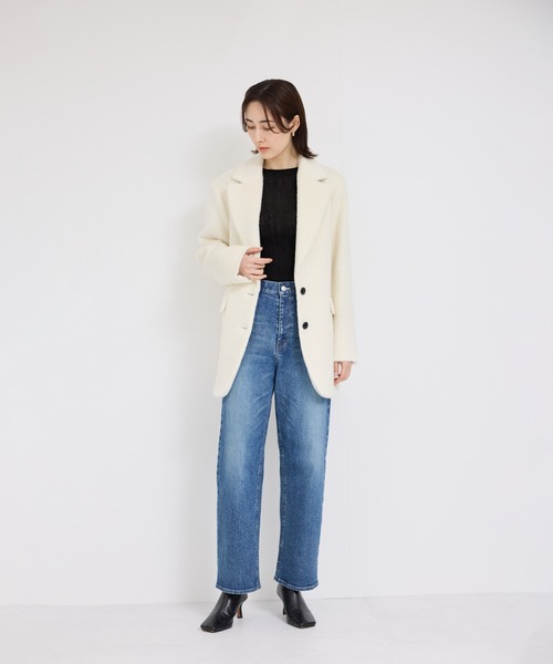 ROPE'（ロペ）の「ランダムリブプルオーバー（ニット/セーター・レディース・ホワイト/イエロー/ブラック・FREE）」の10枚目の写真