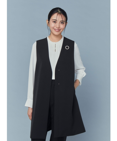 OPAQUE.CLIP(オペークドットクリップ)の「《通勤・セレモニー対応》フロントタックブラウス【洗濯機洗い可】(シャツ/ブラウス・レディース・ホワイト・36/38/42/40)」の14枚目の写真