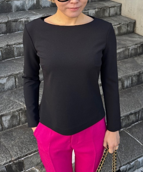 JENNE（ジェンヌ）の「美バストラインカットソー（Tシャツ/カットソー・レディース・ブラック/レッド/ホワイト・SMALL/MEDIUM/LARGE）」の6枚目の写真