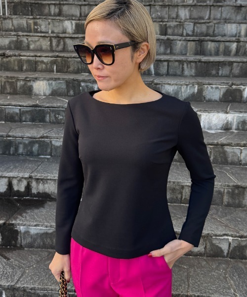 JENNE（ジェンヌ）の「美バストラインカットソー（Tシャツ/カットソー・レディース・ブラック/レッド/ホワイト・SMALL/MEDIUM/LARGE）」の8枚目の写真