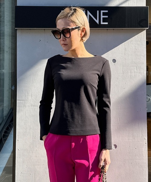 新品 JENNE 美バストラインカットソー ブラック M セール】美バストラインカットソー（Tシャツ/カットソー）｜JENNE