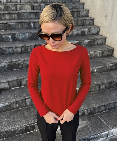 JENNE（ジェンヌ）の「美バストラインカットソー（Tシャツ/カットソー・レディース・ブラック/レッド/ホワイト・SMALL/MEDIUM/LARGE）」の18枚目の写真