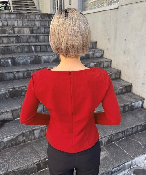 JENNE（ジェンヌ）の「美バストラインカットソー（Tシャツ/カットソー・レディース・ブラック/レッド/ホワイト・SMALL/MEDIUM/LARGE）」の19枚目の写真