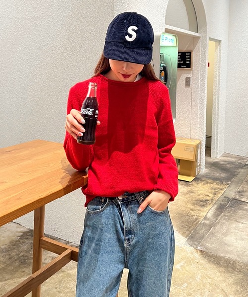 Sorriso（ソリッソ）の「Uネック ニット セーター（ニット/セーター・レディース・レッド・FREE）」の6枚目の写真