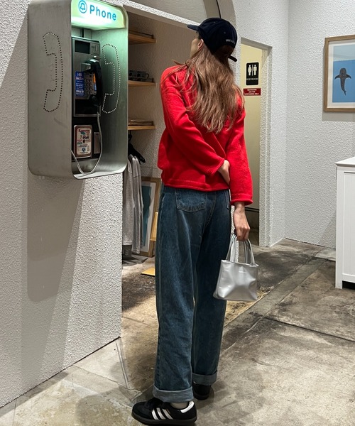 Sorriso（ソリッソ）の「Uネック ニット セーター（ニット/セーター・レディース・レッド・FREE）」の8枚目の写真