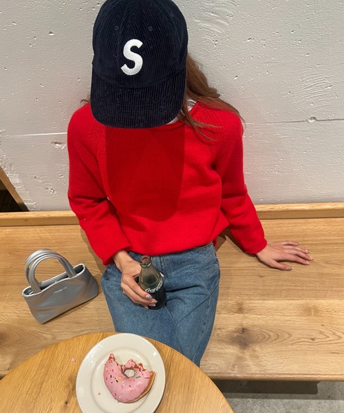 Sorriso（ソリッソ）の「Uネック ニット セーター（ニット/セーター・レディース・レッド・FREE）」の9枚目の写真