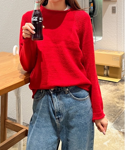 Sorriso（ソリッソ）の「Uネック ニット セーター（ニット/セーター・レディース・レッド・FREE）」の11枚目の写真