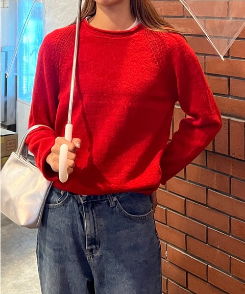 Sorriso（ソリッソ）の「Uネック ニット セーター（ニット/セーター・レディース・レッド・FREE）」の15枚目の写真