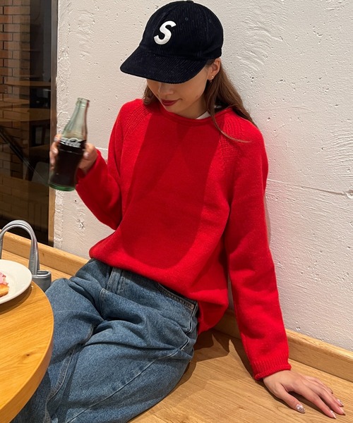 Sorriso（ソリッソ）の「Uネック ニット セーター（ニット/セーター・レディース・レッド・FREE）」の17枚目の写真