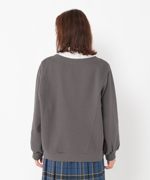 セール】パネル切り替えボートネックプルオーバー（Tシャツ/カットソー