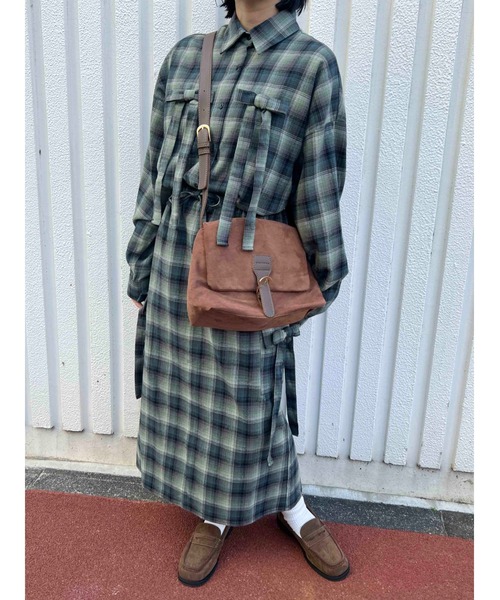 WC（ダブル シー）の「チェックカーゴロングスカート（スカート・レディース・ピンク/グリーン/ブラウン・FREE）」の15枚目の写真