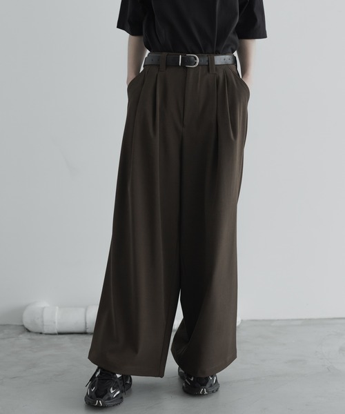 remer（リメール）の「loose basic tuck wide buggy PT / ルーズ
