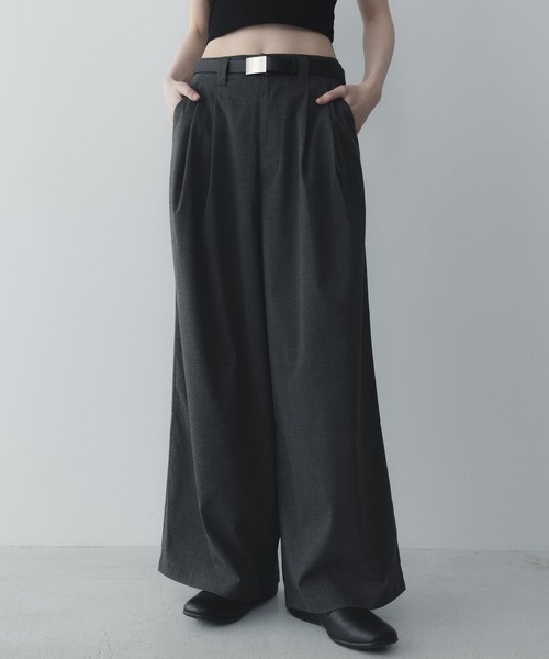 【remer】コットンギャバタックカーブパンツ remer パンツ コットンギャバタックカーブパンツ - cotton gabardine
