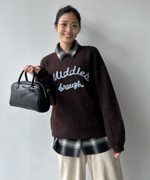 AS KNOW AS plus | ◇チェーンロゴ刺繍ニットプルオーバー(ニット/セーター)
