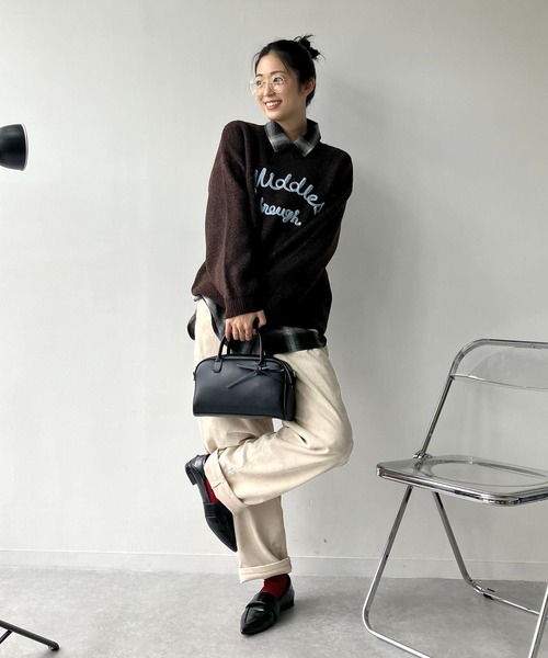 セール】◇チェーンロゴ刺繍ニットプルオーバー（ニット/セーター