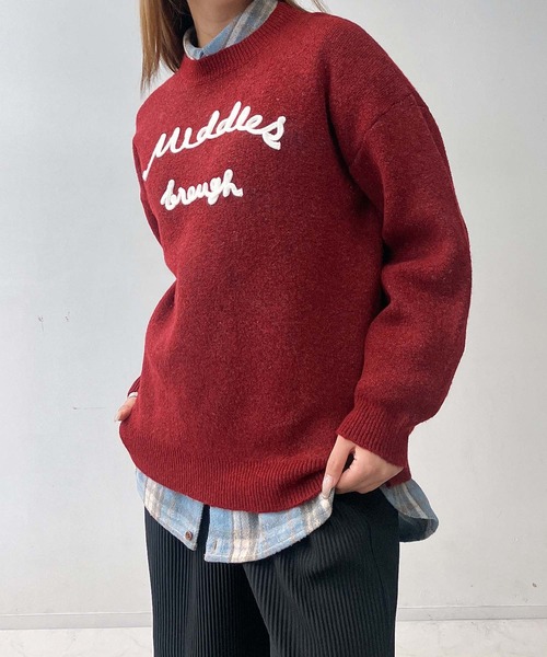 セール】◇チェーンロゴ刺繍ニットプルオーバー（ニット/セーター