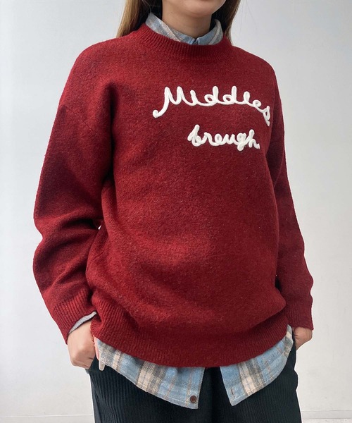 セール】◇チェーンロゴ刺繍ニットプルオーバー（ニット/セーター