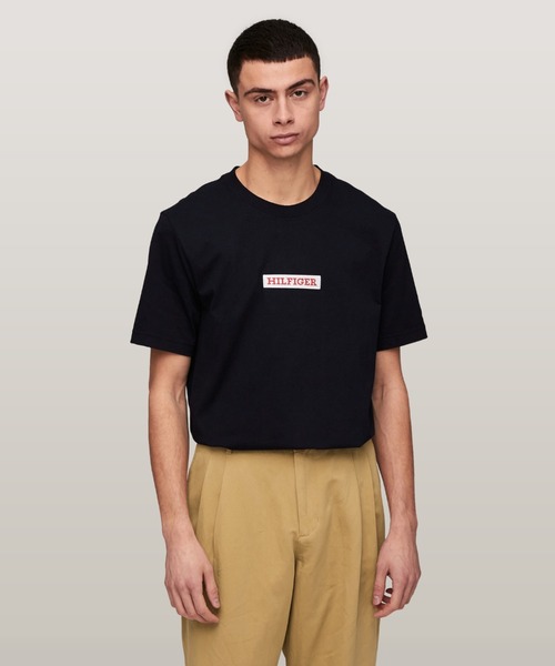 TOMMY HILFIGER（トミーヒルフィガー）の「モノタイプボックスTシャツ（Tシャツ/カットソー・メンズ・ネイビー/レッド・SMALL/MEDIUM/X-LARGE）」の2枚目の写真