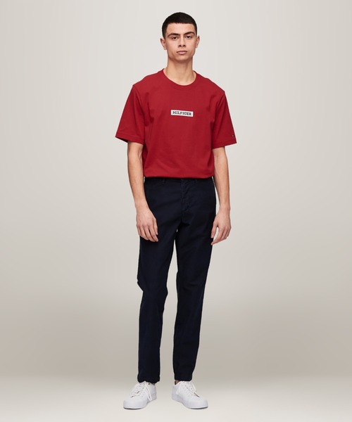 TOMMY HILFIGER（トミーヒルフィガー）の「モノタイプボックスTシャツ（Tシャツ/カットソー・メンズ・ネイビー/レッド・SMALL/MEDIUM/X-LARGE）」の4枚目の写真