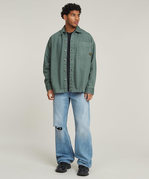 G-STAR(ジースター)の「BOXY FIT SHIRT/オーバーサイズツイルシャツ/シャツジャケット(シャツ/ブラウス・メンズ・グリーン系その他・LARGE/MEDIUM/SMALL/X-LARGE)」の3枚目の写真