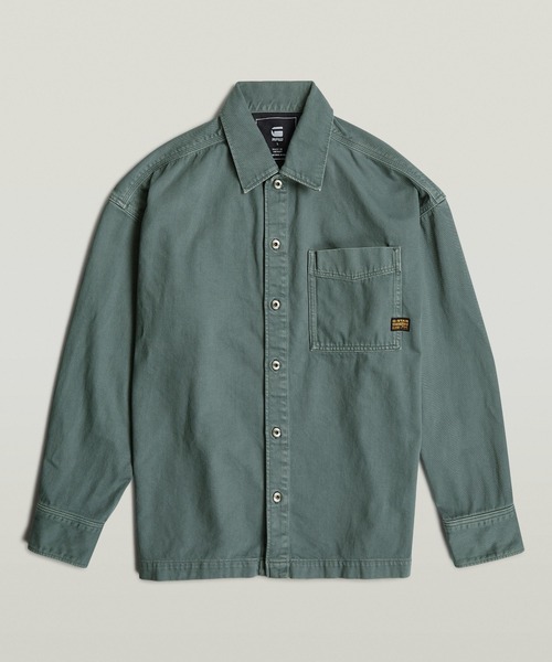 G-STAR(ジースター)の「BOXY FIT SHIRT/オーバーサイズツイルシャツ/シャツジャケット(シャツ/ブラウス・メンズ・グリーン系その他・LARGE/MEDIUM/SMALL/X-LARGE)」の6枚目の写真
