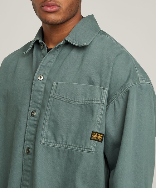 G-STAR(ジースター)の「BOXY FIT SHIRT/オーバーサイズツイルシャツ/シャツジャケット(シャツ/ブラウス・メンズ・グリーン系その他・LARGE/MEDIUM/SMALL/X-LARGE)」の4枚目の写真