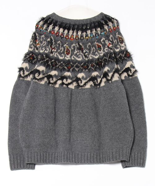 TCSS（ティーシーエスエス）の「CARDIGAN/Critical SlideクリティカルスライドTCSSエスニックスタイルシャギーニット風ニットセーター（ニット/セーター・メンズ・グレー・X-LARGE/LARGE）」の2枚目の写真